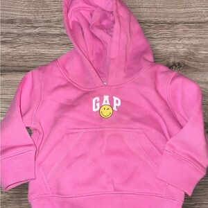 GAP Kids Bright Pink Smiley Hoodie